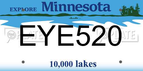 EYE520 Minnesota License Plate
