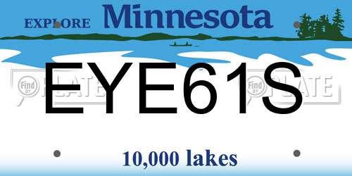 EYE61S Minnesota License Plate