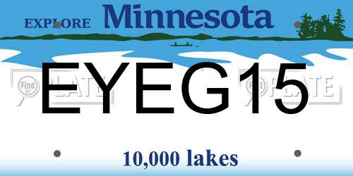 EYEG15 Minnesota License Plate