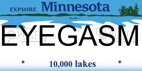 EYEGASM Minnesota License Plate