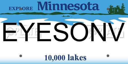 EYESONV Minnesota License Plate