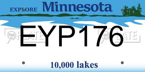 EYP176 Minnesota License Plate