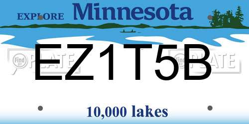 EZ1T5B Minnesota License Plate