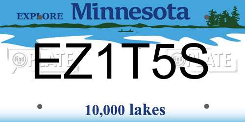 EZ1T5S Minnesota License Plate