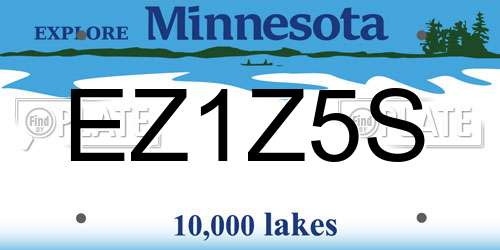 EZ1Z5S Minnesota License Plate