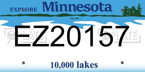EZ20157 Minnesota License Plate