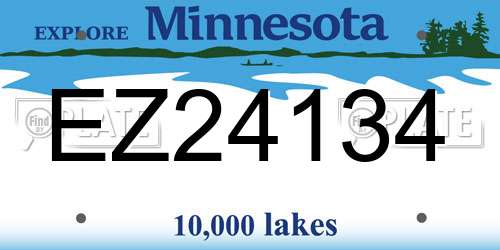EZ24134 Minnesota License Plate