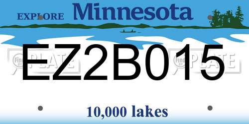 EZ2B015 Minnesota License Plate