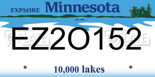 EZ2O152 Minnesota License Plate