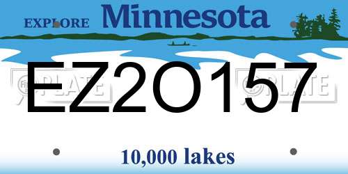 EZ2O157 Minnesota License Plate