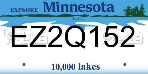 EZ2Q152 Minnesota License Plate