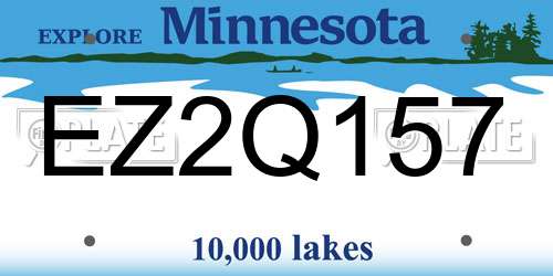 EZ2Q157 Minnesota License Plate