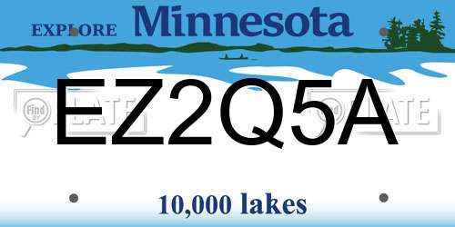 EZ2Q5A Minnesota License Plate