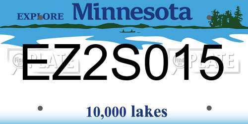 EZ2S015 Minnesota License Plate