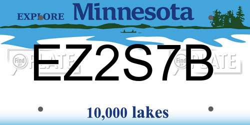 EZ2S7B Minnesota License Plate