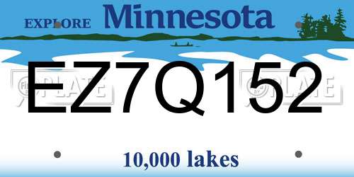 EZ7Q152 Minnesota License Plate