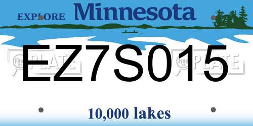 EZ7S015 Minnesota License Plate
