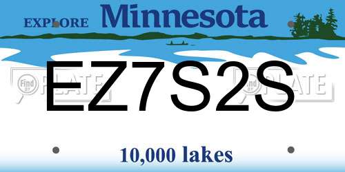 EZ7S2S Minnesota License Plate