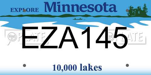 EZA145 Minnesota License Plate