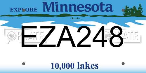 EZA248 Minnesota License Plate