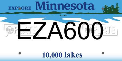 EZA600 Minnesota License Plate