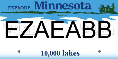 EZAEABB Minnesota License Plate