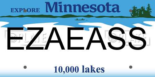 EZAEASS Minnesota License Plate