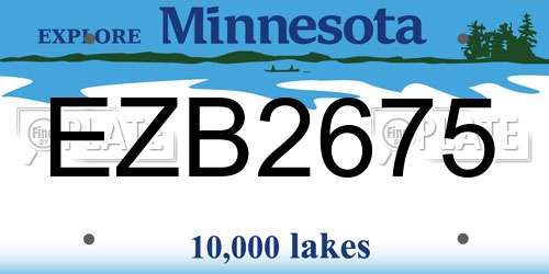 EZB2675 Minnesota License Plate