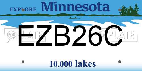 EZB26C Minnesota License Plate