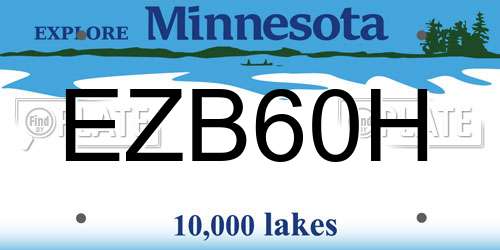 EZB60H Minnesota License Plate