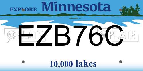 EZB76C Minnesota License Plate