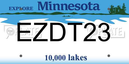 EZDT23 Minnesota License Plate