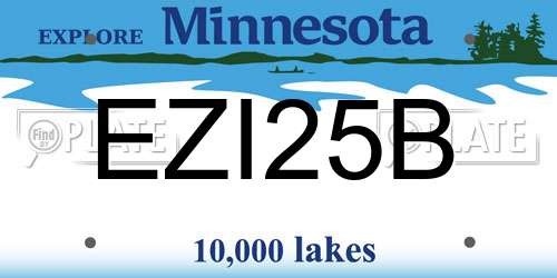 EZI25B Minnesota License Plate