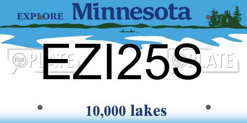 EZI25S Minnesota License Plate
