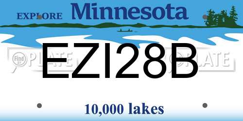 EZI28B Minnesota License Plate