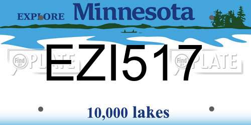 EZI517 Minnesota License Plate