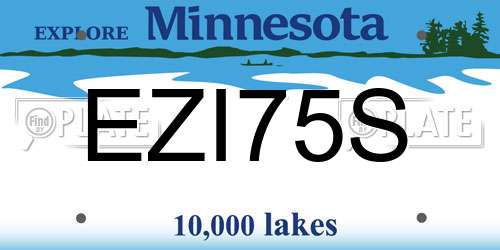 EZI75S Minnesota License Plate