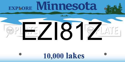 EZI81Z Minnesota License Plate