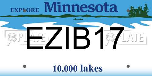 EZIB17 Minnesota License Plate
