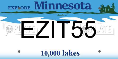 EZIT55 Minnesota License Plate