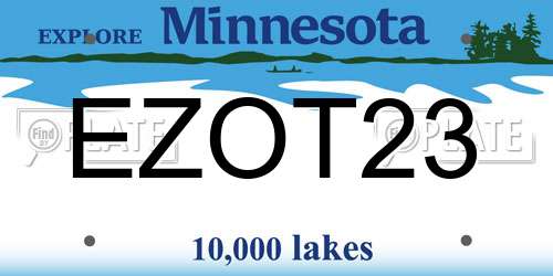EZOT23 Minnesota License Plate