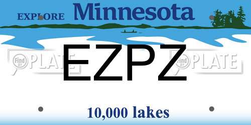 EZPZ Minnesota License Plate