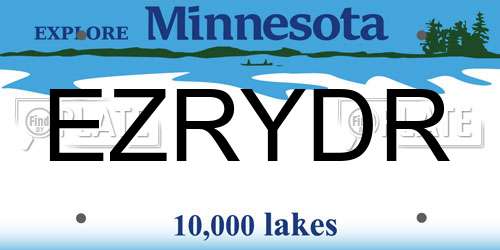EZRYDR Minnesota License Plate