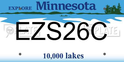 EZS26C Minnesota License Plate