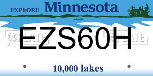 EZS60H Minnesota License Plate