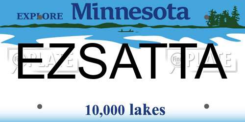 EZSATTA Minnesota License Plate