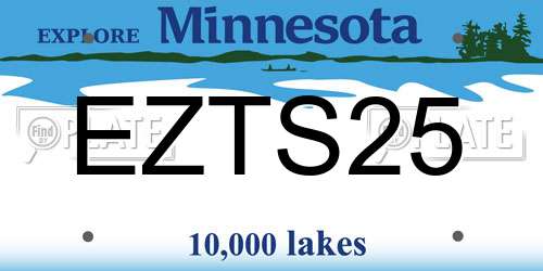 EZTS25 Minnesota License Plate