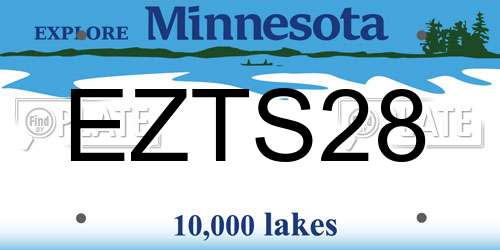 EZTS28 Minnesota License Plate