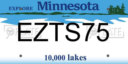 EZTS75 Minnesota License Plate