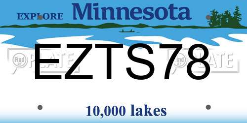 EZTS78 Minnesota License Plate